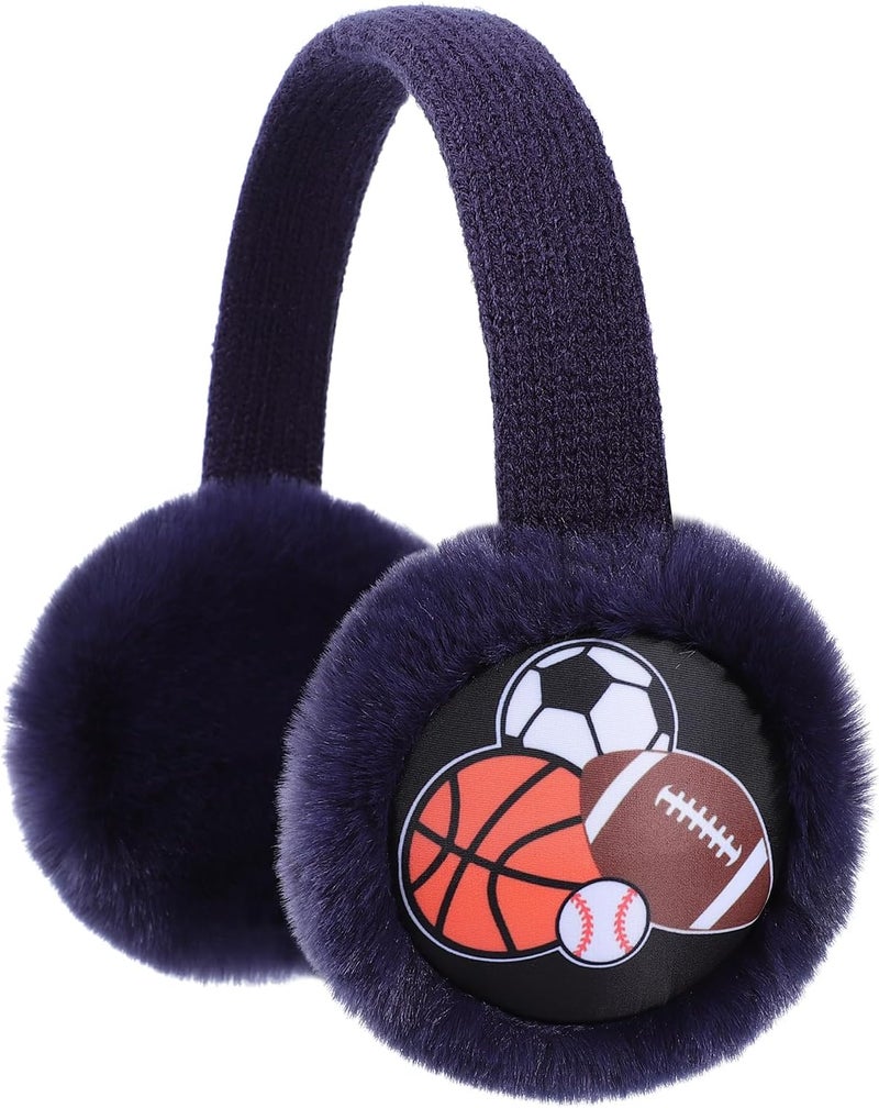 Ztl Kids Knit Earmuffs Soft Plush Ear Warmers Winter Outdoor Ear Muffs for Boys Girls - Image 1
